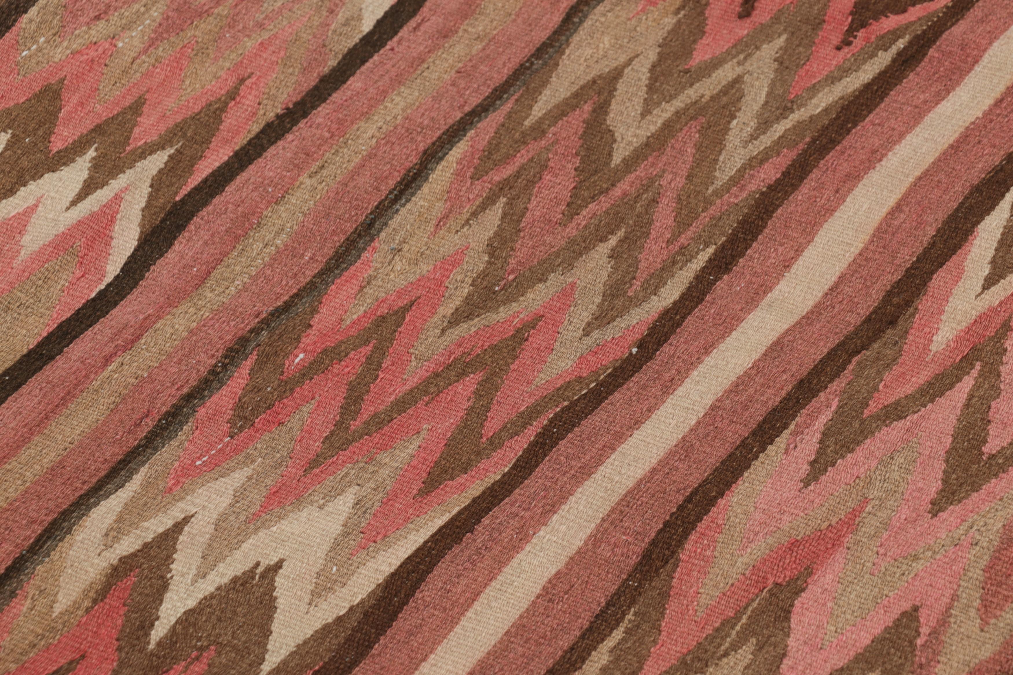 Traves de Mesa Vintage Shahsavan Zanjan Persian Kilim con Chevrons - Rug & Kilim mediados del siglo XX en venta