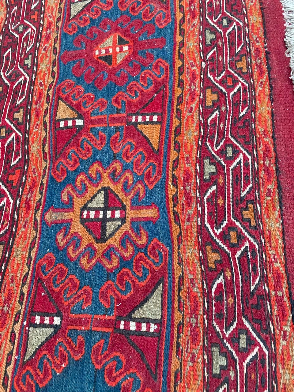 Bobyrug’s Vintage Shahsavand Soumak Kilim For Sale 5