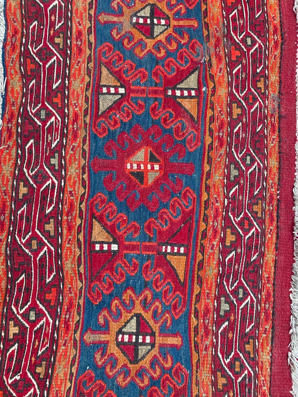 Bobyrug’s Vintage Shahsavand Soumak Kilim For Sale 6