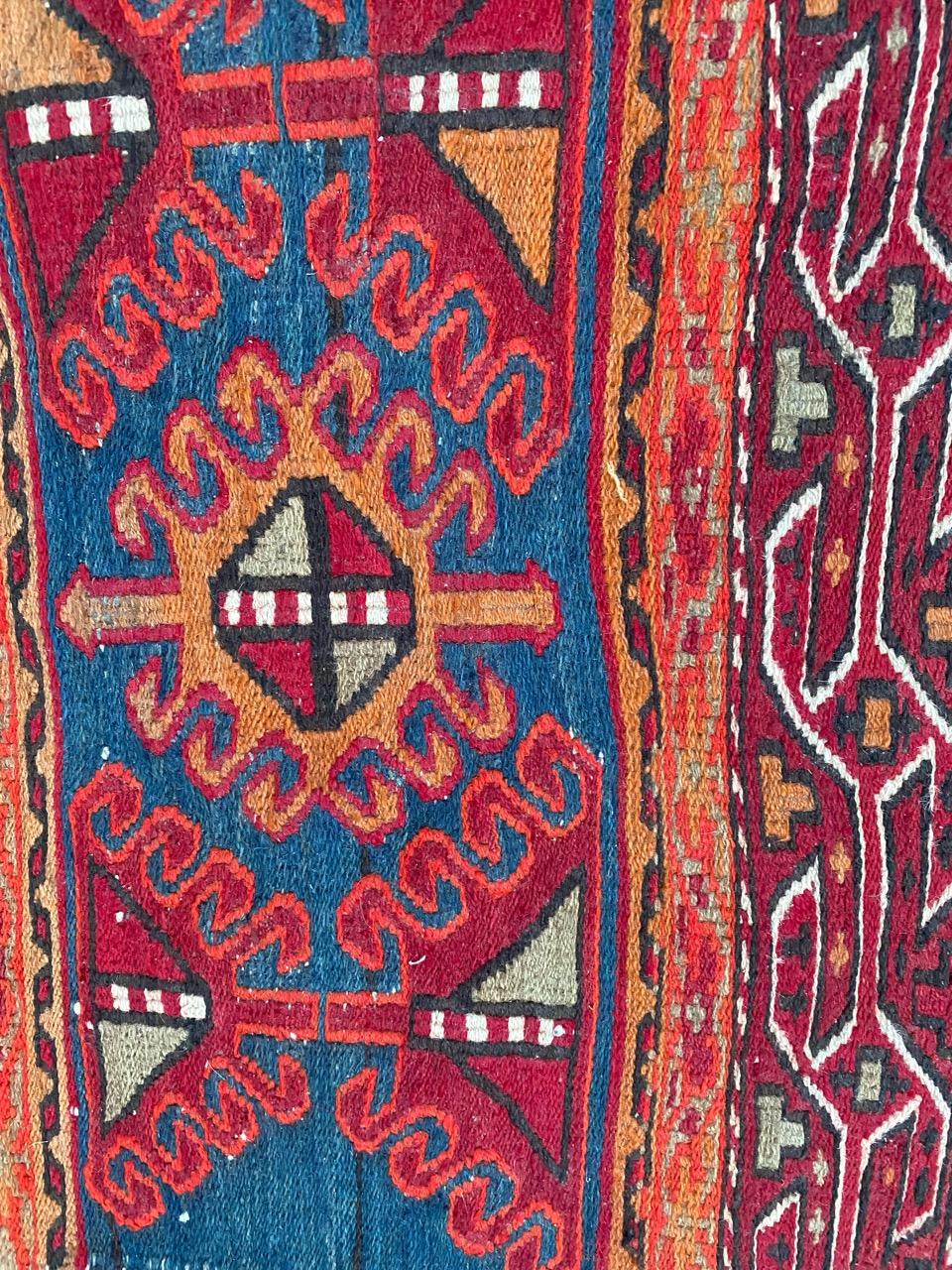 Tribal Bobyrug’s Vintage Shahsavand Soumak Kilim For Sale