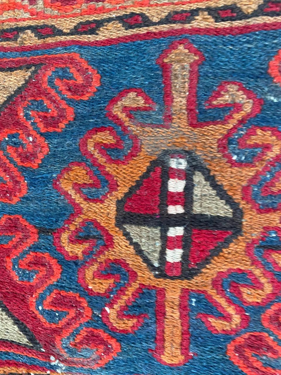 Cotton Bobyrug’s Vintage Shahsavand Soumak Kilim For Sale