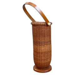 Vintage Shaker Tall Woven Rattan Basket