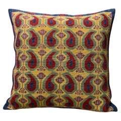 Vintage Shakhrisabz Silk Embroidered Pillow Cover