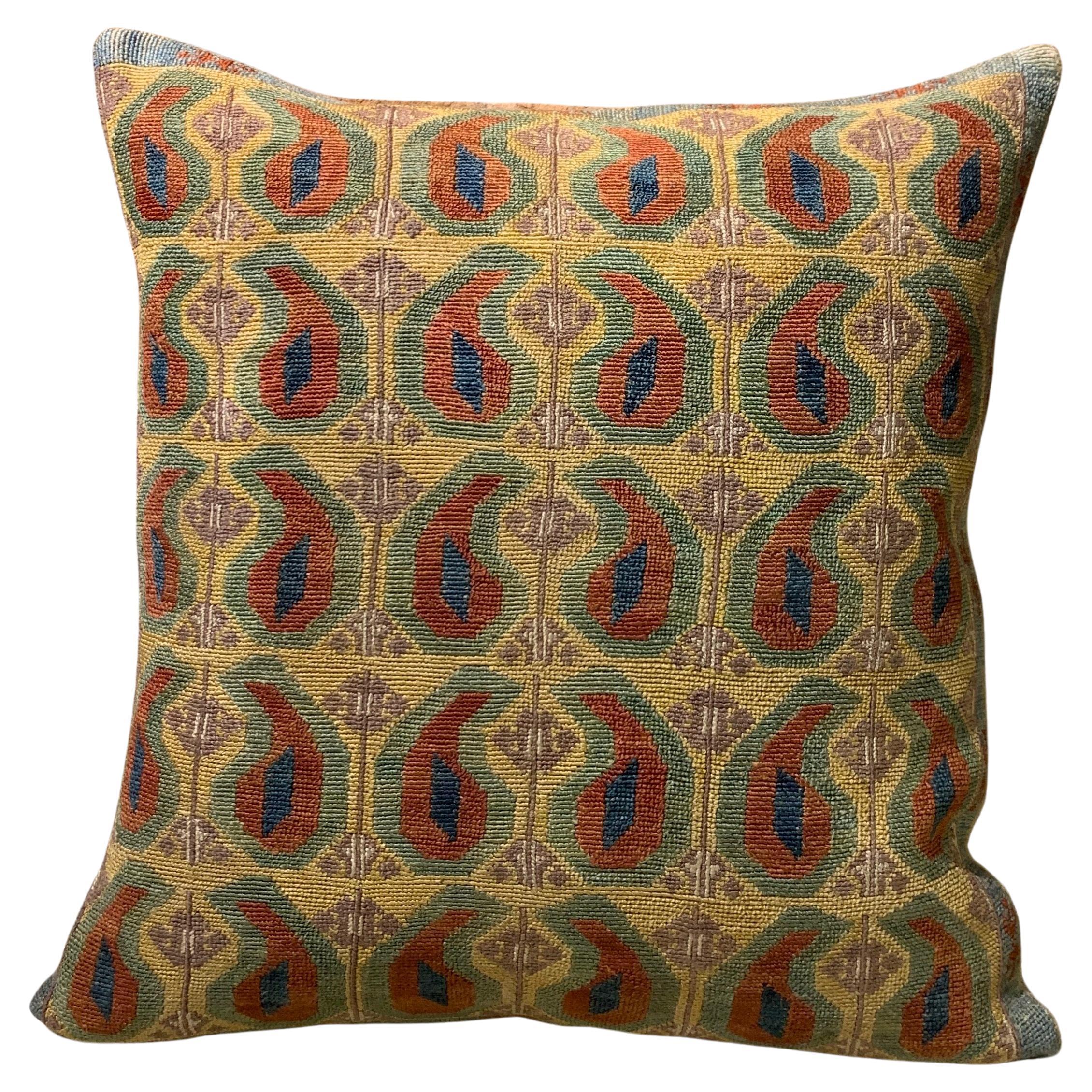 Vintage Shakhrisabz Silk Embroidered Pillow Cover
