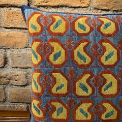 Vintage Shakhrisabz Silk Embroidered Pillow Covers (Pair)
