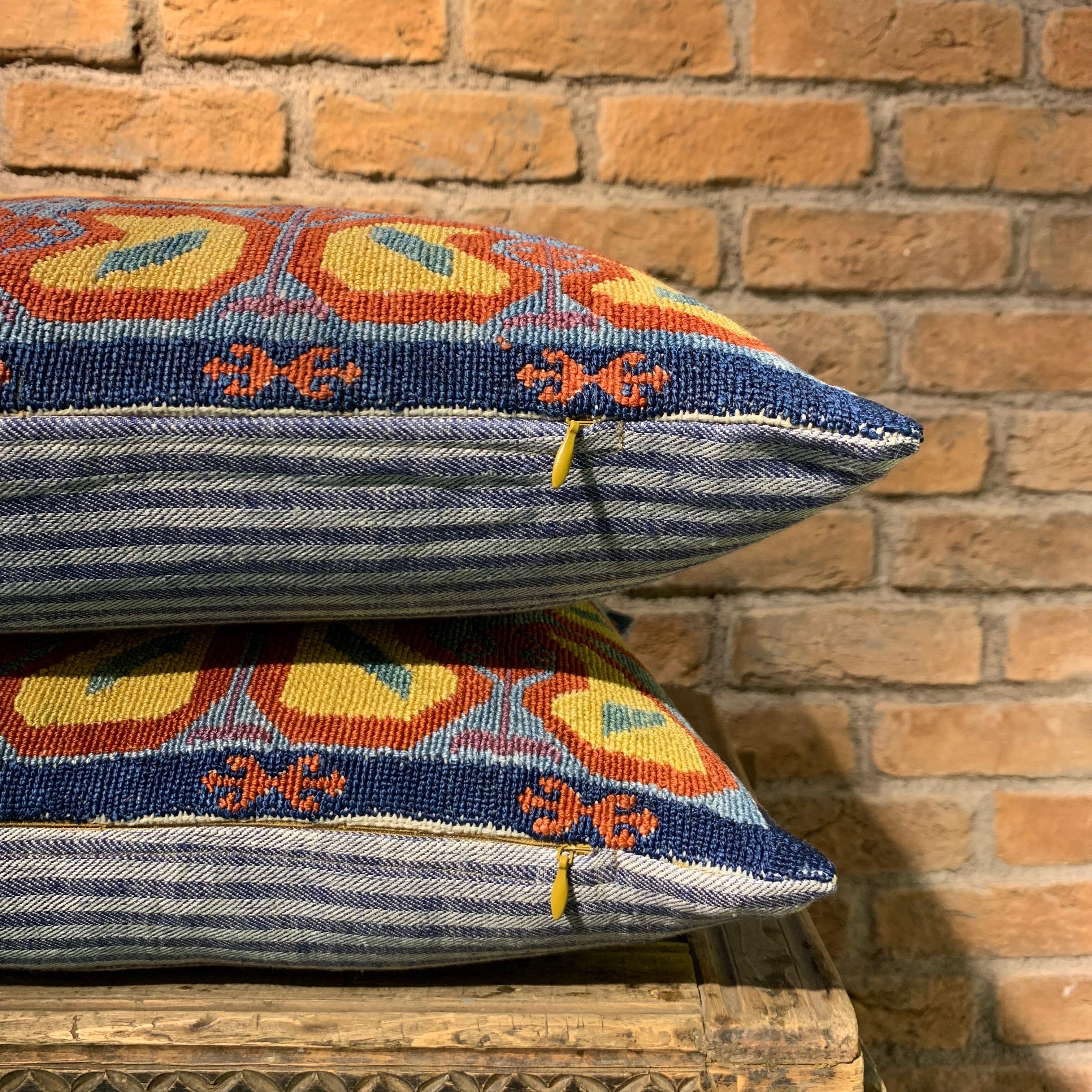 Altro Copricuscini ricamati in seta vintage Shakhrisabz (coppia) in vendita