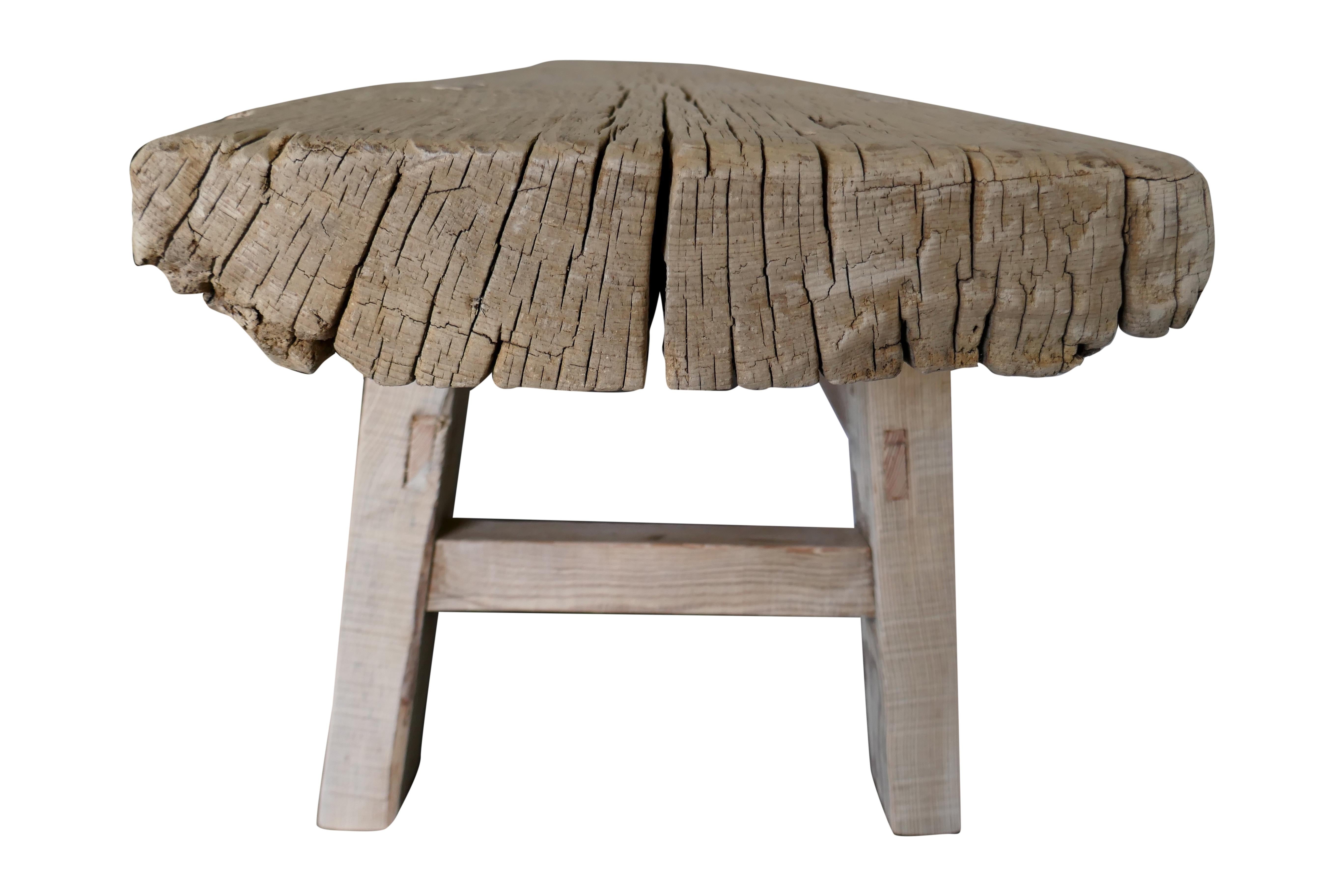 Contemporary Shandong Elmwood Bench / 75.5
