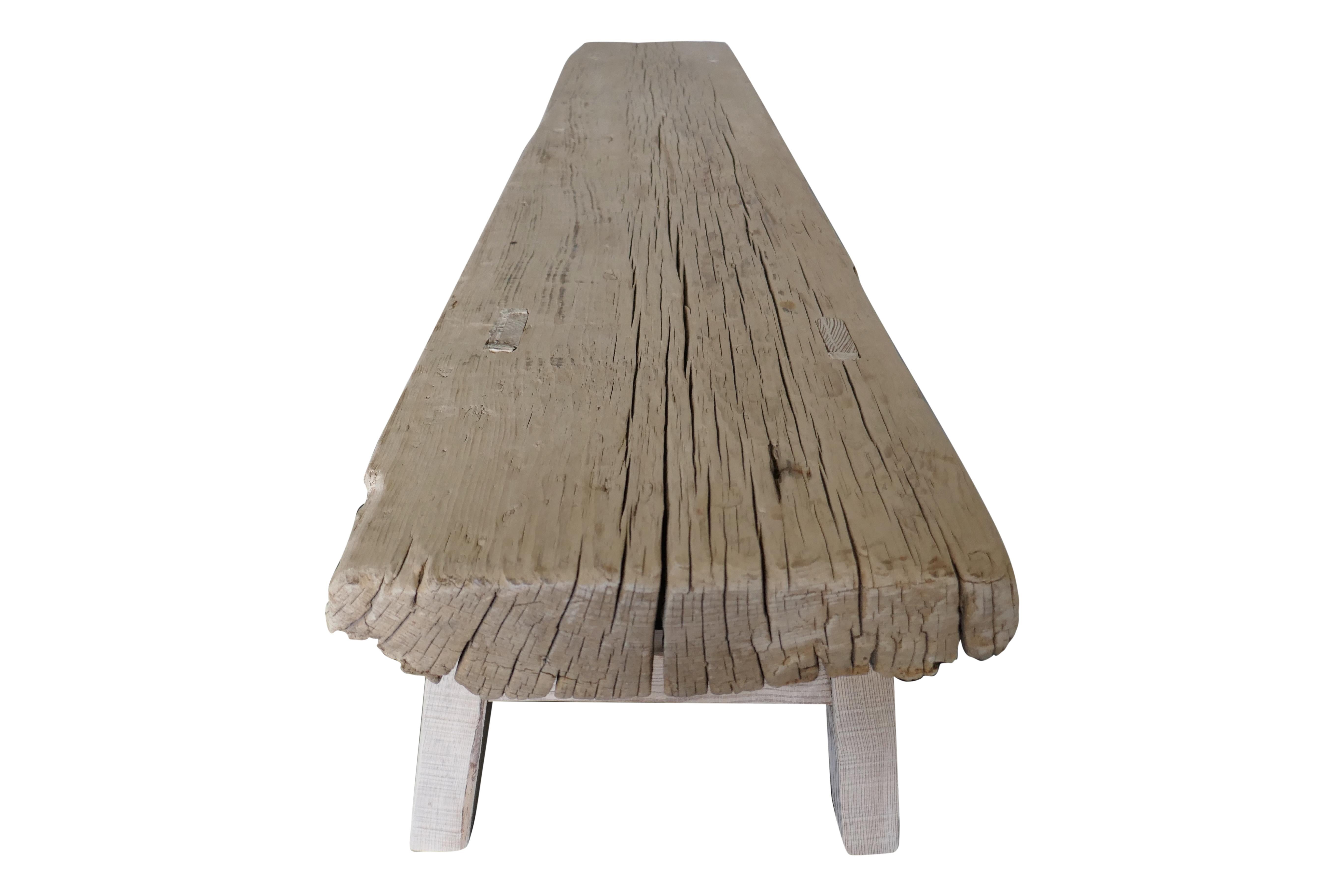 Hardwood Shandong Elmwood Bench / 75.5