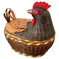 Vintage Shanghai Weave Chicken Basket