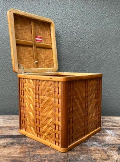 Vintage Shanghai Weave Scharnier-Deckel-Box