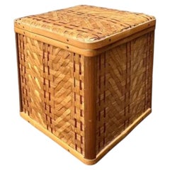 Vintage Shanghai Weave Scharnier-Deckel-Box
