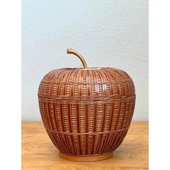 Vintage Shanghai Weave Rattan Lidded Apple