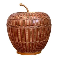 Vintage Shanghai Weave Rattan Lidded Apple
