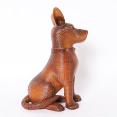 Vintage Shanghai Wicker Dog Basket or Box