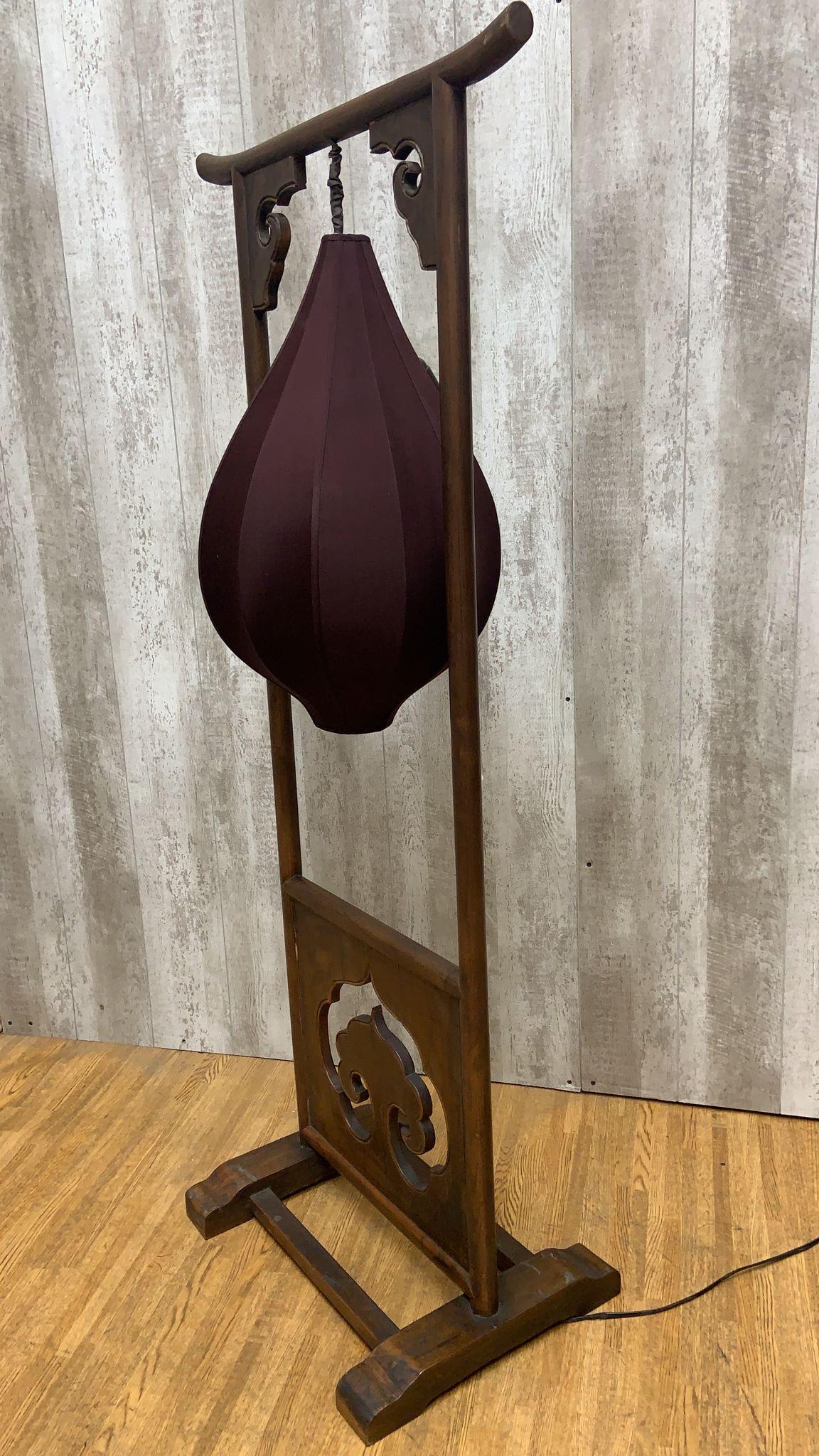 Vintage Shanxi Province Elm Brown Lantern Floor Lamp

This limited edition Vintage Shanxi Province Elm Brown Lantern Floor Lamp is crafted from antique elm that is over a 100 years old. It is stained with natural color and lacquer. It creates an