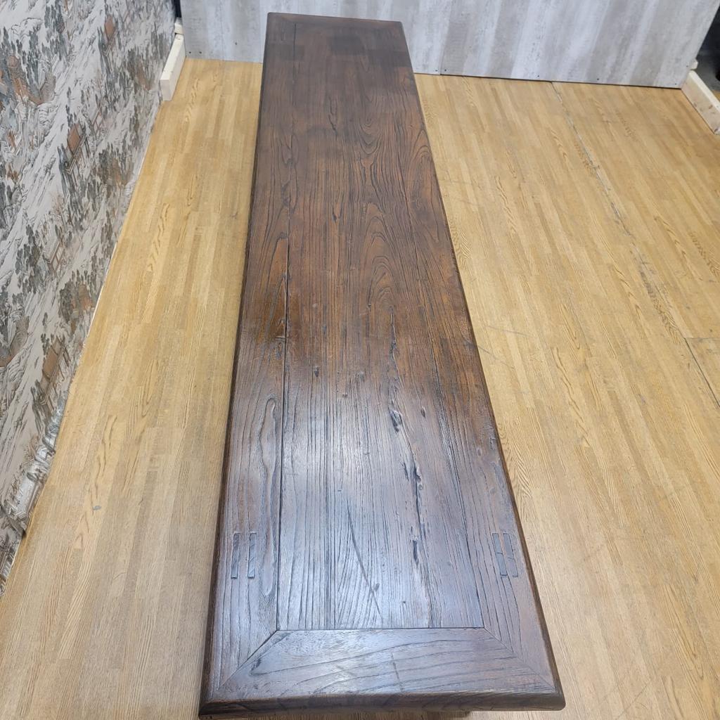 table basse longue bois