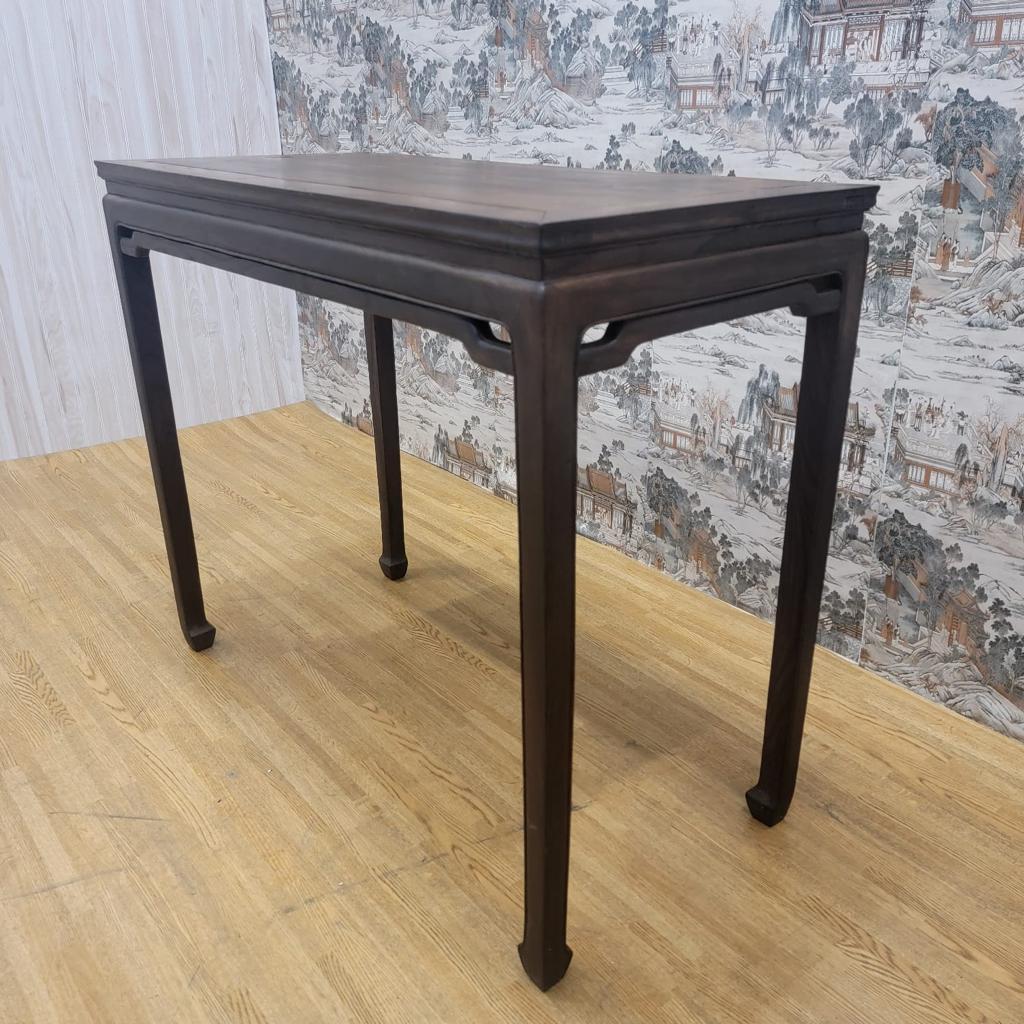 Chinese Export Vintage Shanxi Province Elmwood Side Table Desk For Sale