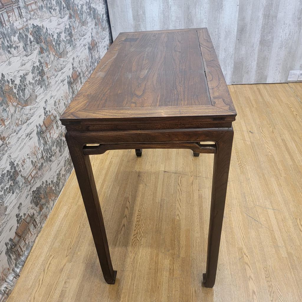 Late 20th Century Vintage Shanxi Province Elmwood Side Table Desk For Sale
