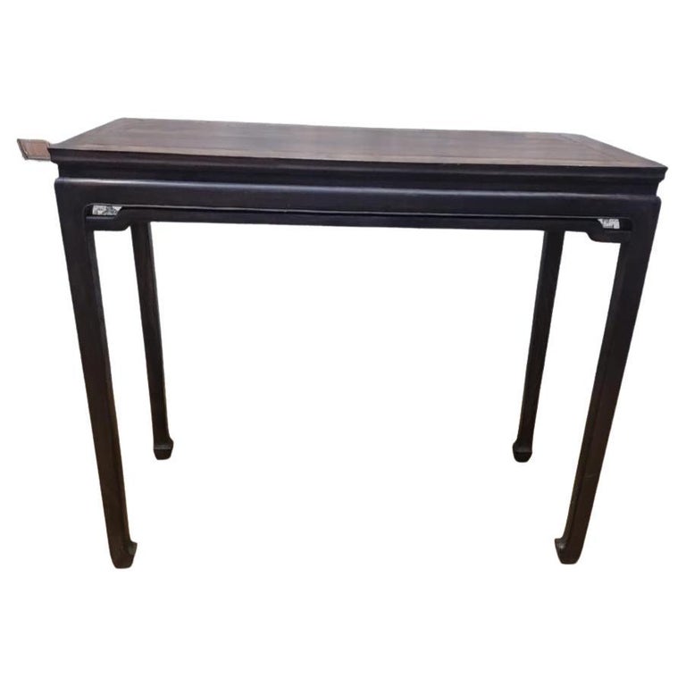 Vintage Shanxi Province Elmwood Side Table Desk For Sale at 1stDibs