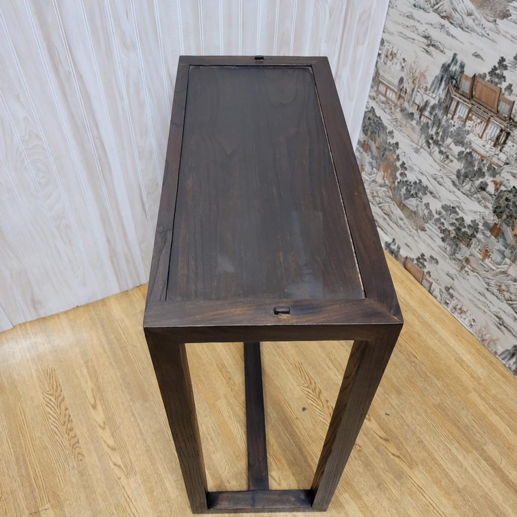 Hand-Crafted Vintage Shanxi Province Elmwood Side Table For Sale