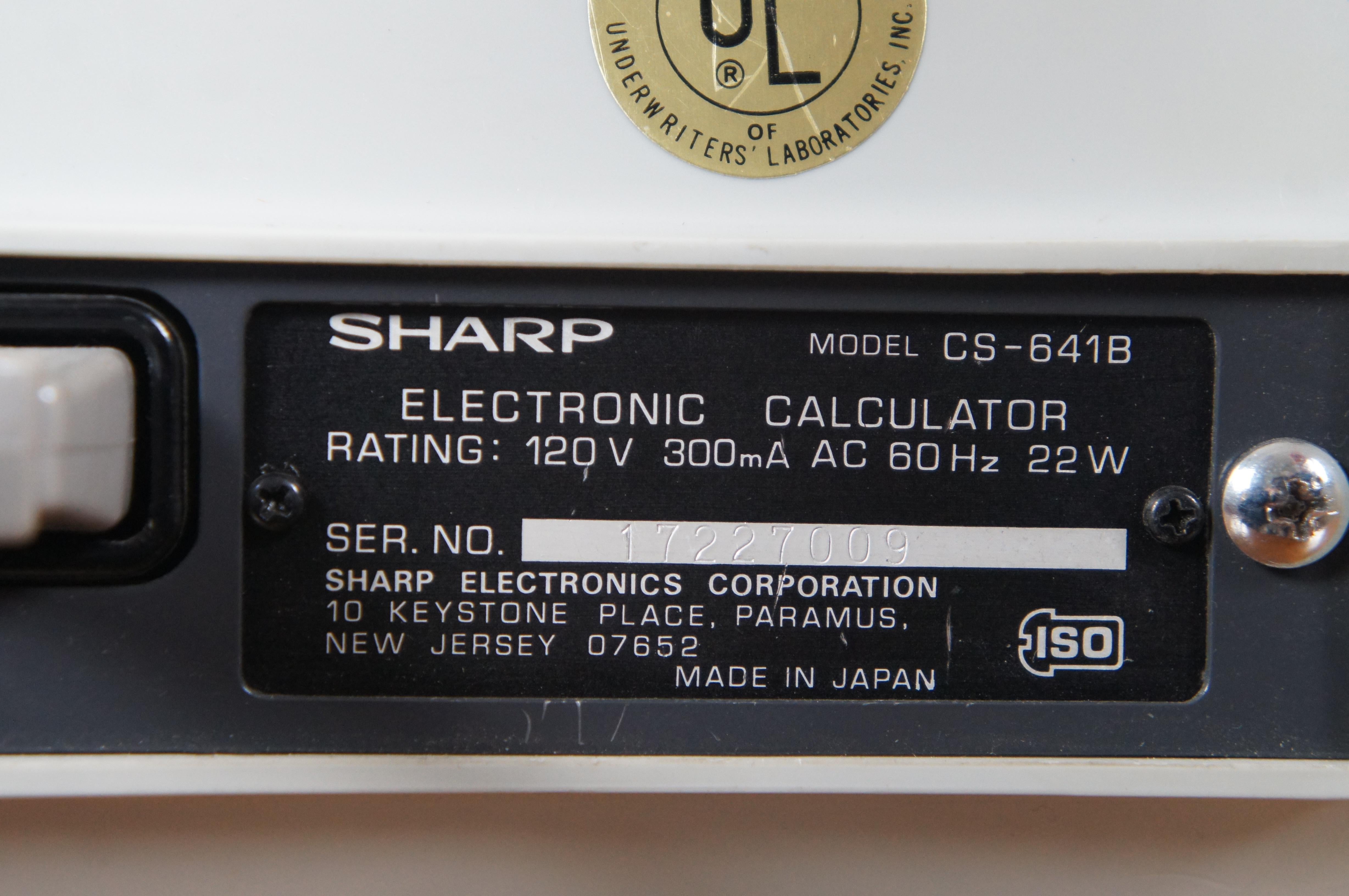 Vintage Sharp Electronics Corp Compet 641B Electronic Printing Calculator Japan  6