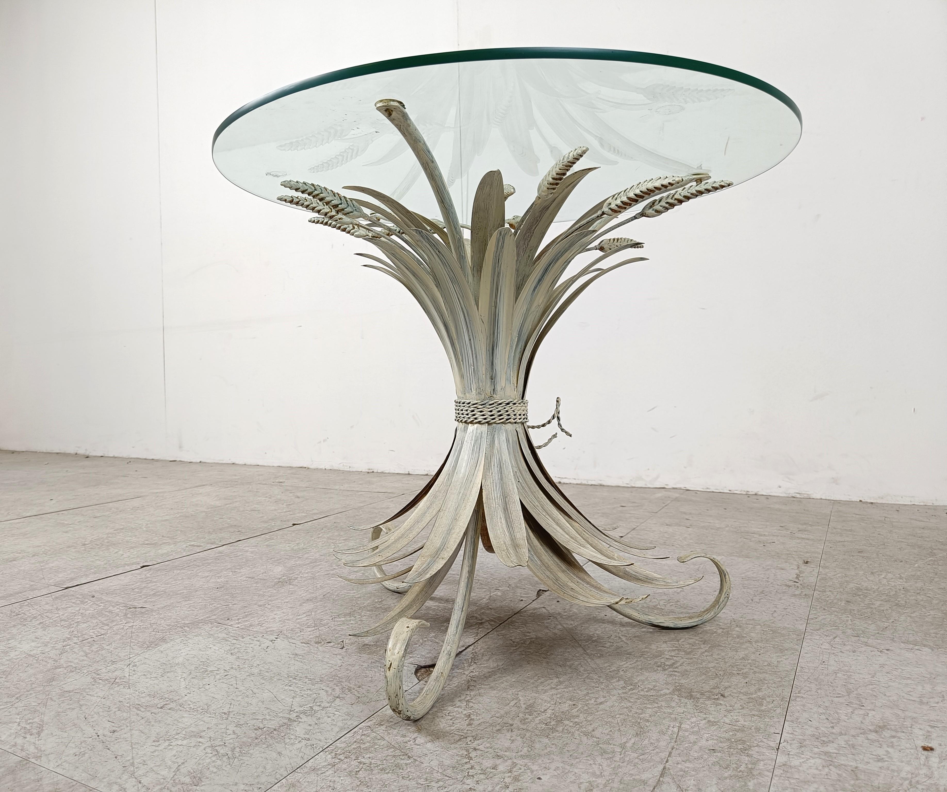Vintage sheaf of wheat coco chanel coffee table, 1960s 3