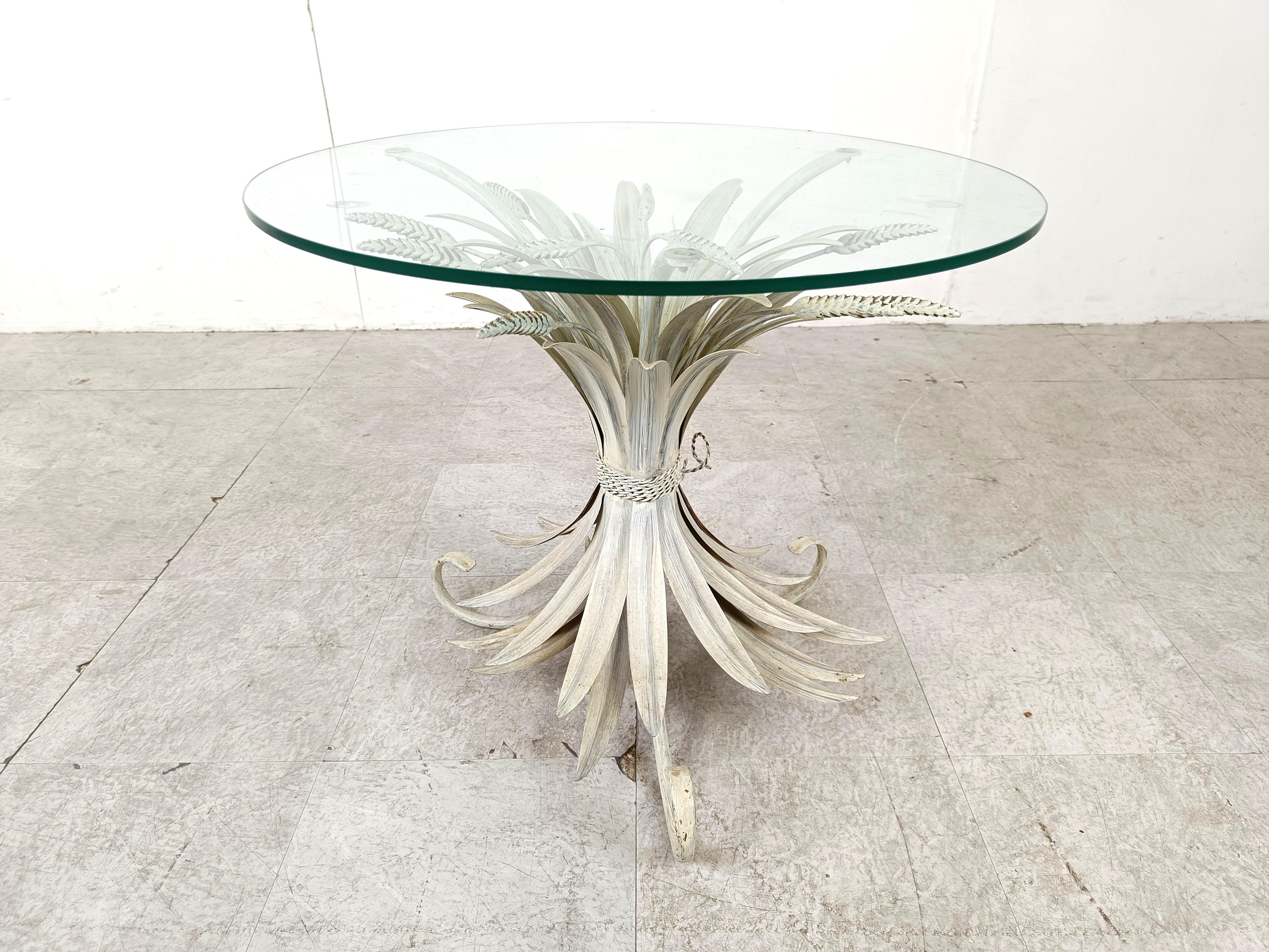 Italian Vintage sheaf of wheat coco chanel coffee table, 1960s