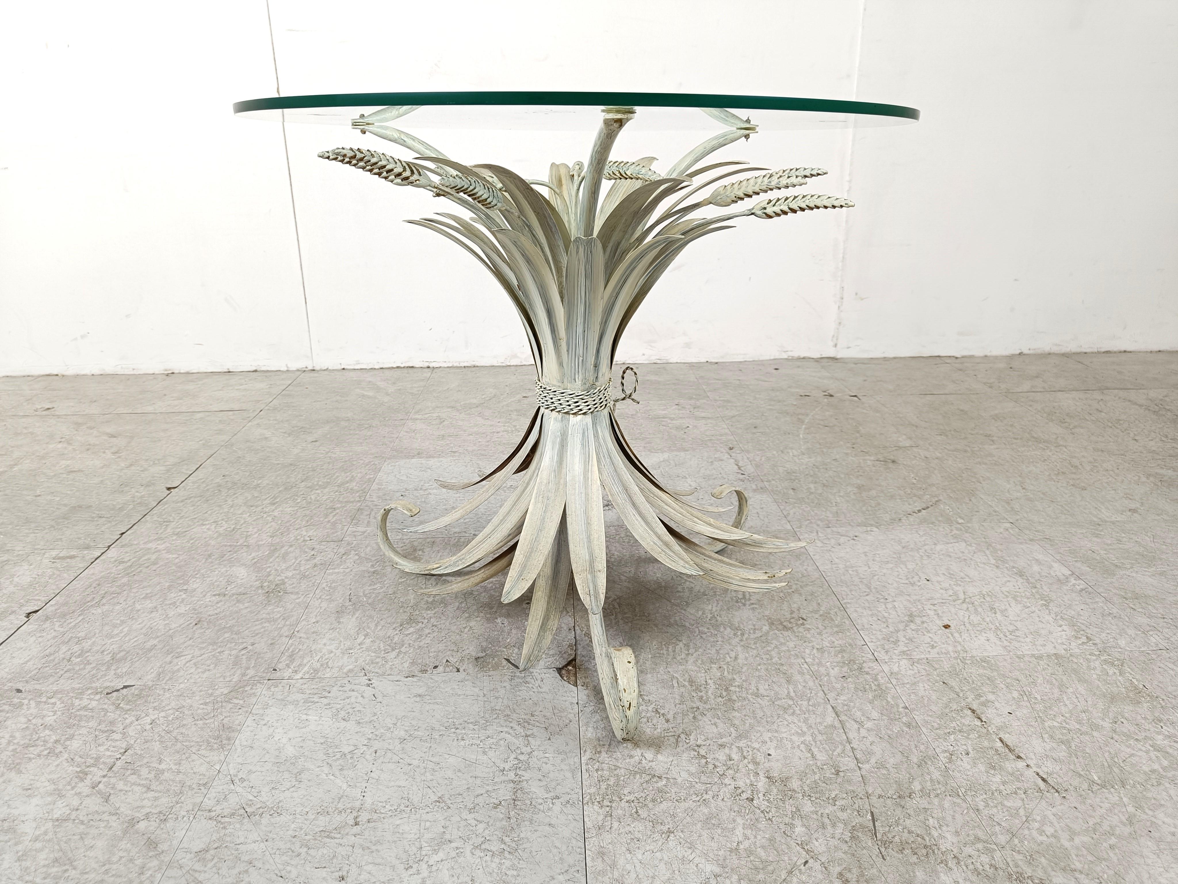 Italian Vintage sheaf of wheat coco chanel coffee table, 1960s