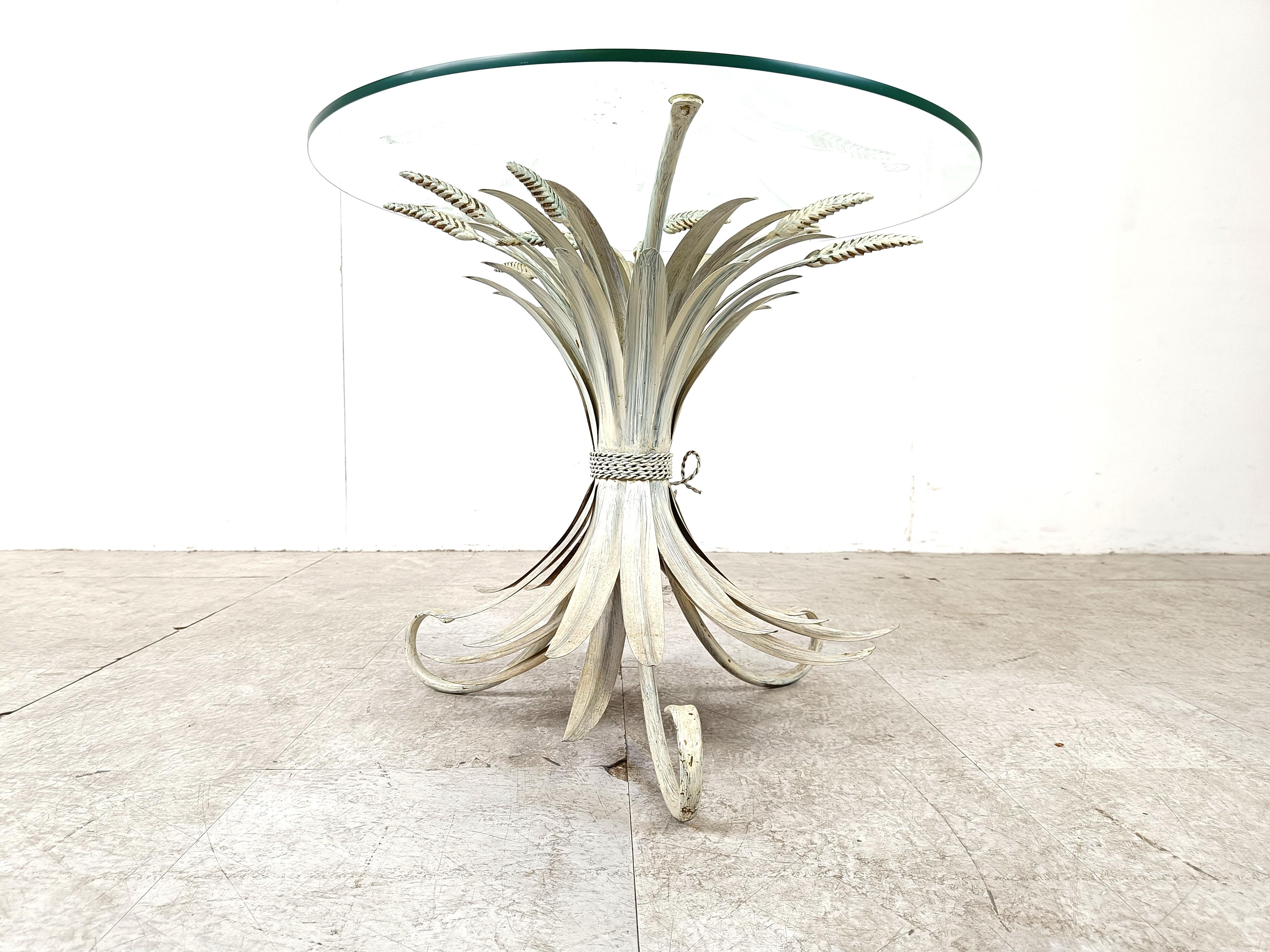 Mid-20th Century Vintage sheaf of wheat coco chanel coffee table, 1960s