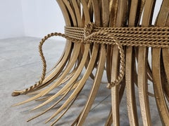Vintage Sheaf of Wheat Coco Chanel Side Table, 1960s