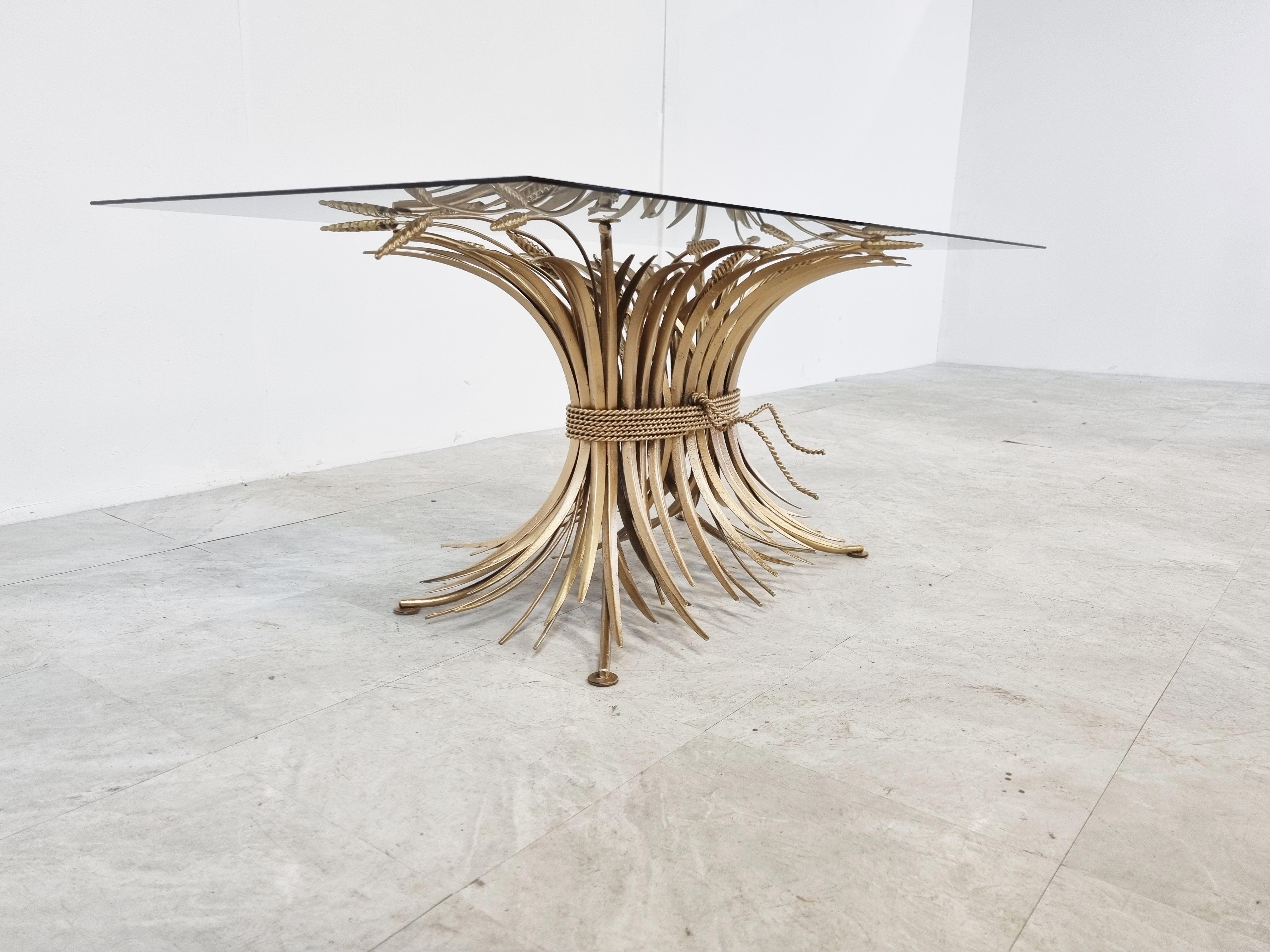 Mid-20th Century Vintage Sheaf of Wheat Coco Chanel Side Table, 1960s
