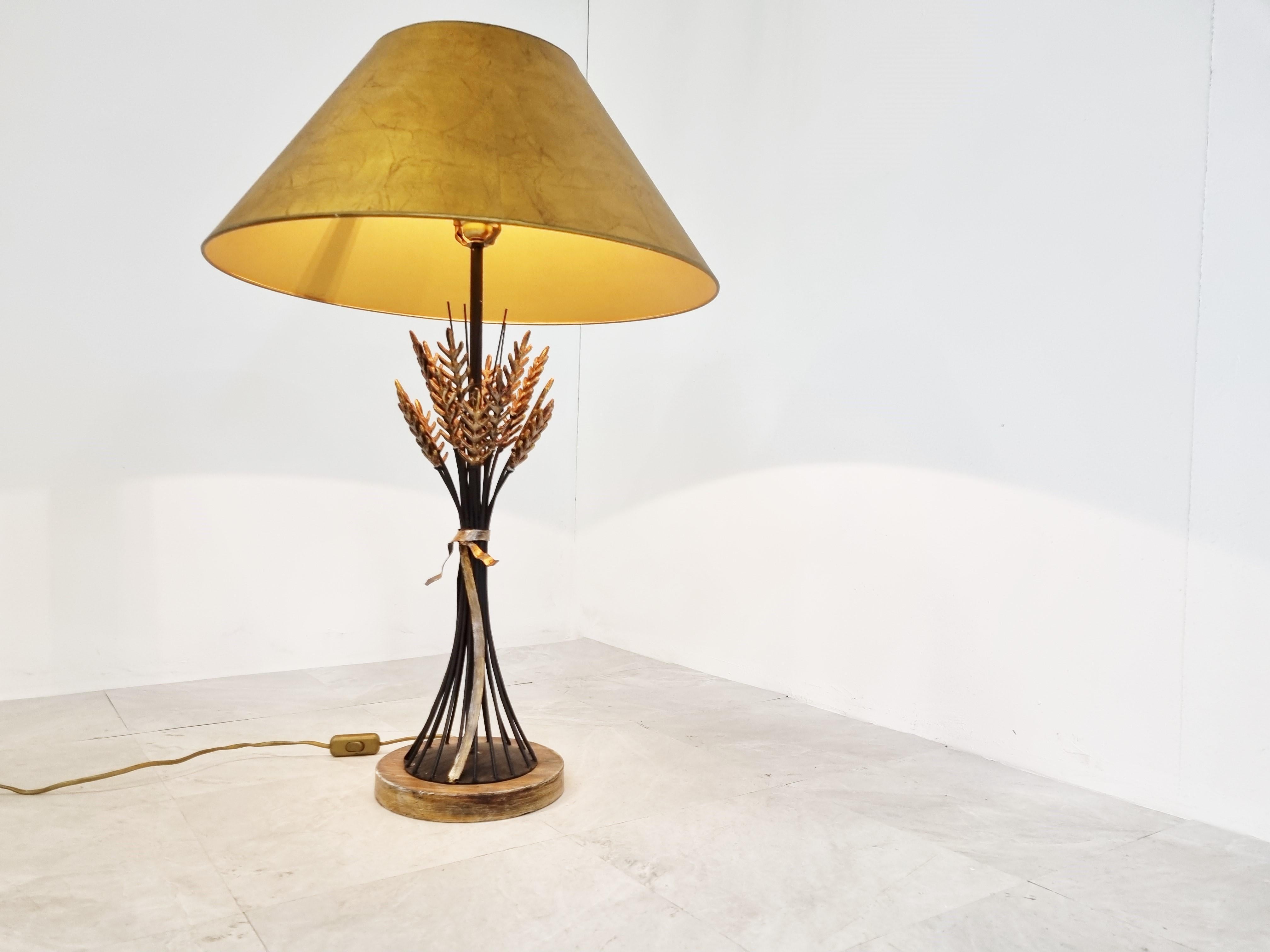 Mid-20th Century Vintage Sheaf of Wheat Table Lamp, 1960s For Sale
