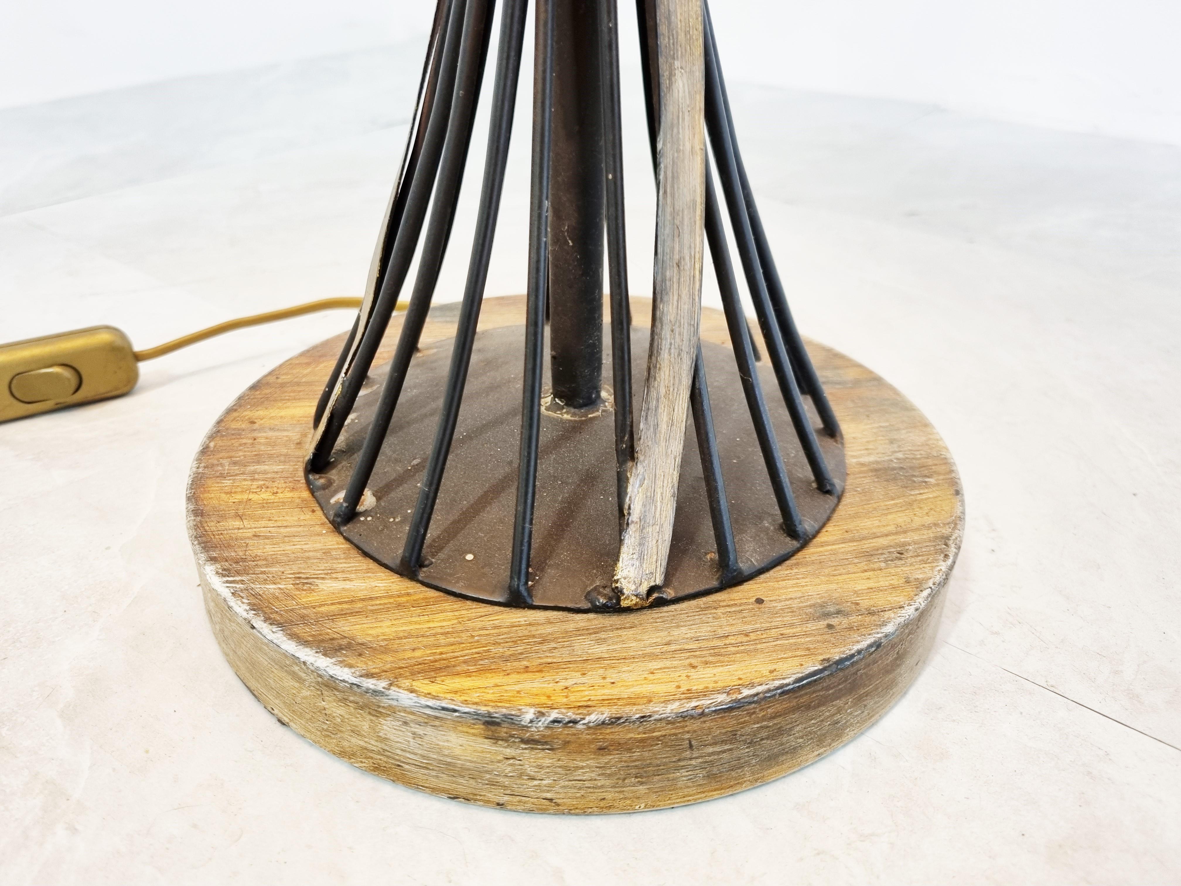 Italian Vintage Sheaf of Wheat Table Lamp, 1960s For Sale