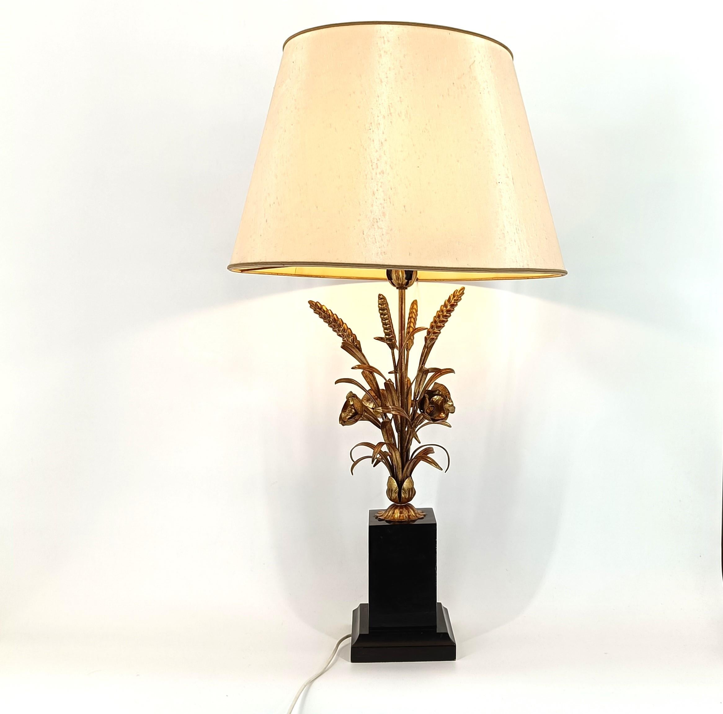 Vintage Weizengarbe Tischlampe - 1960er Jahre (Mitte des 20. Jahrhunderts) im Angebot