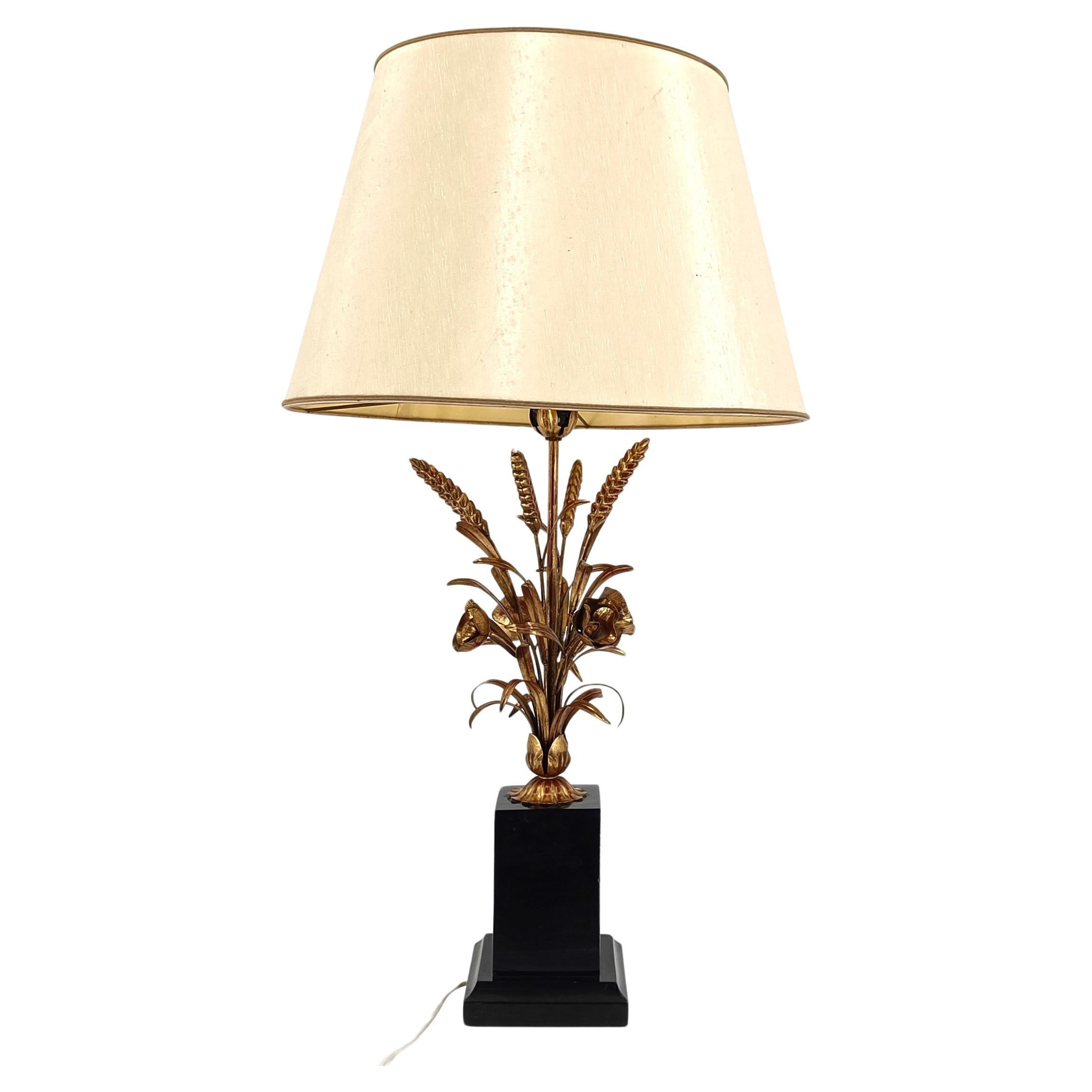 Vintage sheaf of wheat table lamp - 1960s