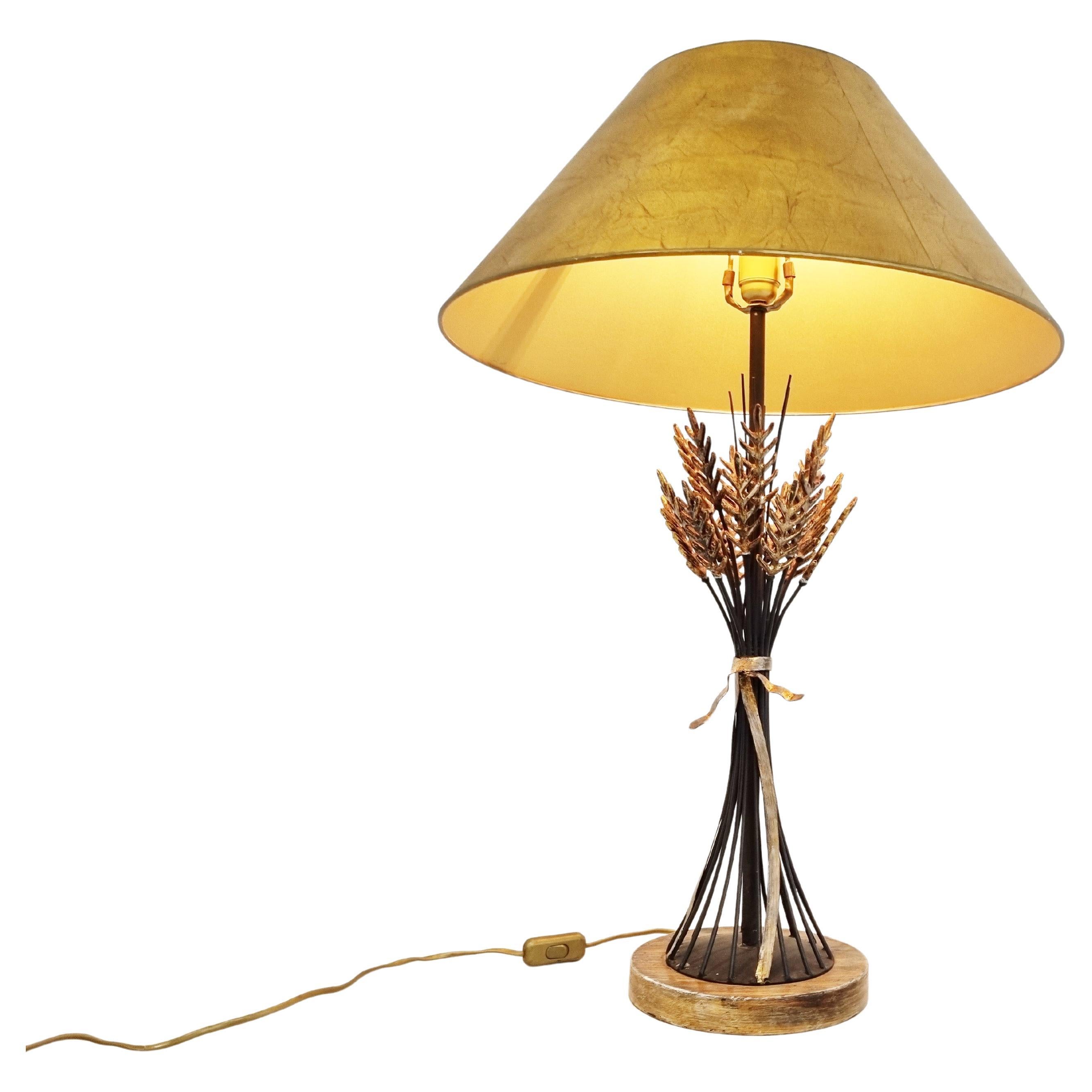 Vintage Sheaf of Wheat Table Lamp, 1960s