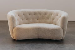 Sofá de dos plazas vintage de Dinamarca, circa 1950