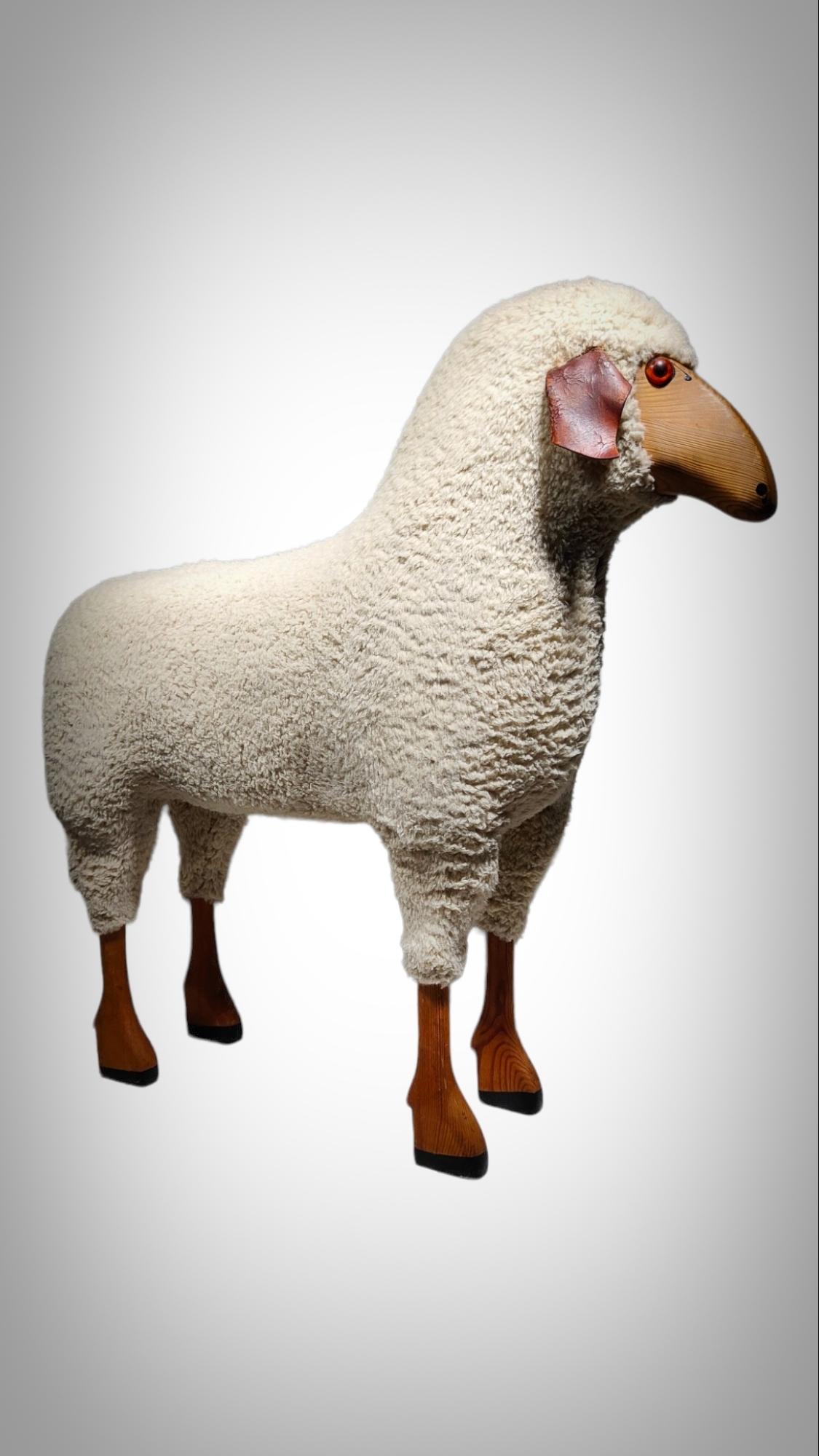 Vintage Sheep Sculpture in the Style of Francois- Xavier Lalanne 6