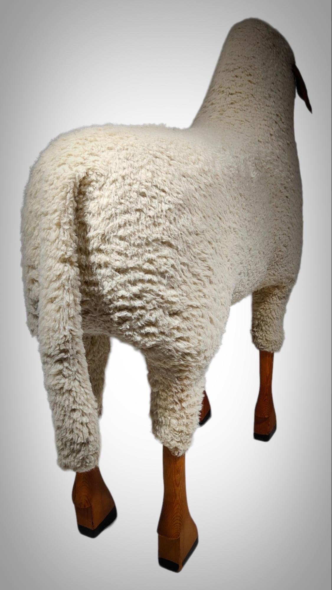 Vintage Sheep Sculpture in the Style of Francois- Xavier Lalanne 7