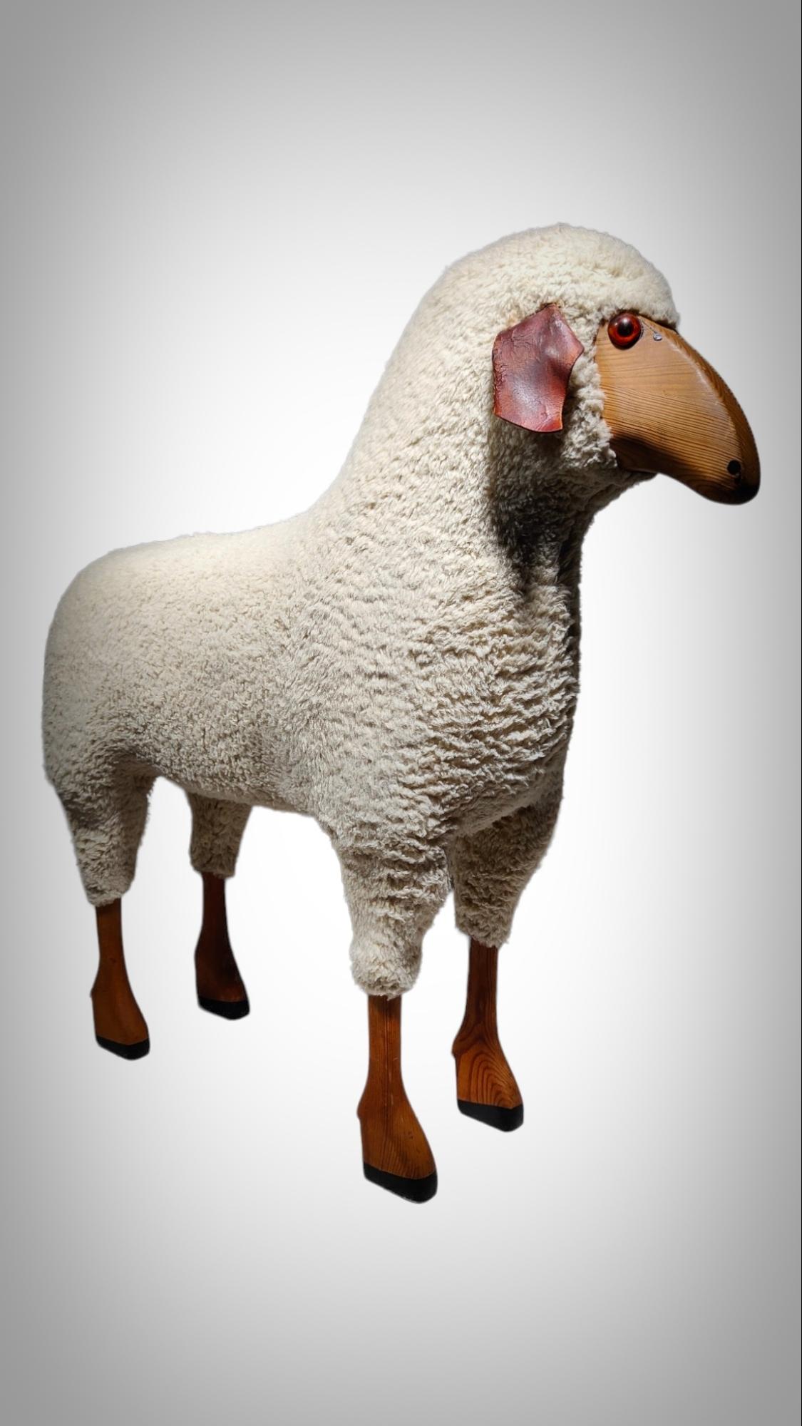 Vintage Sheep Sculpture in the Style of Francois- Xavier Lalanne 8