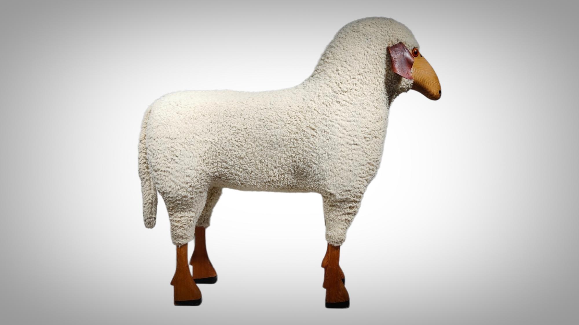 20th Century Vintage Sheep Sculpture in the Style of Francois- Xavier Lalanne