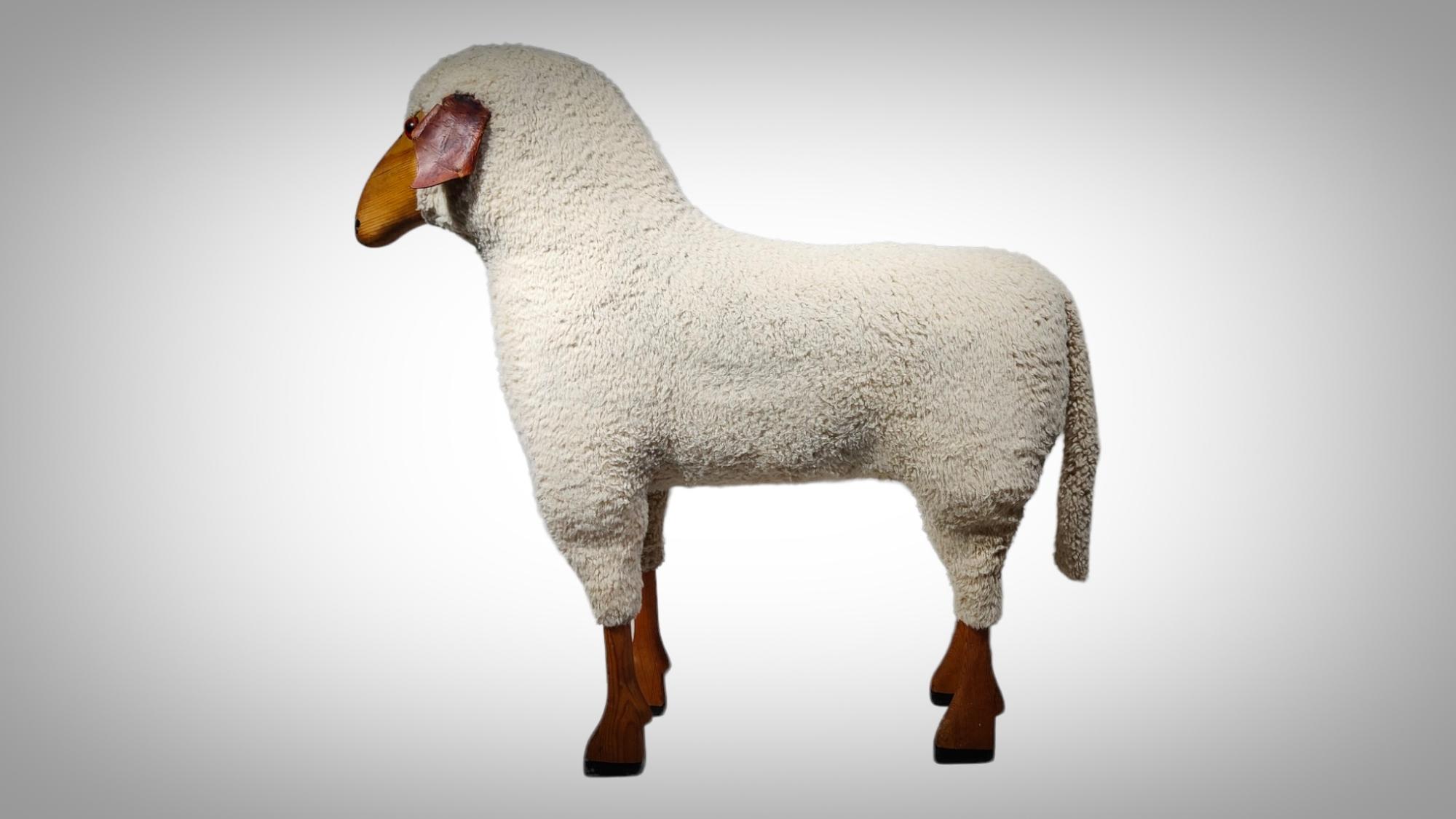Vintage Sheep Sculpture in the Style of Francois- Xavier Lalanne 3