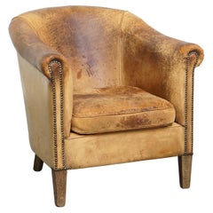 Silla Club Vintage de piel de oveja