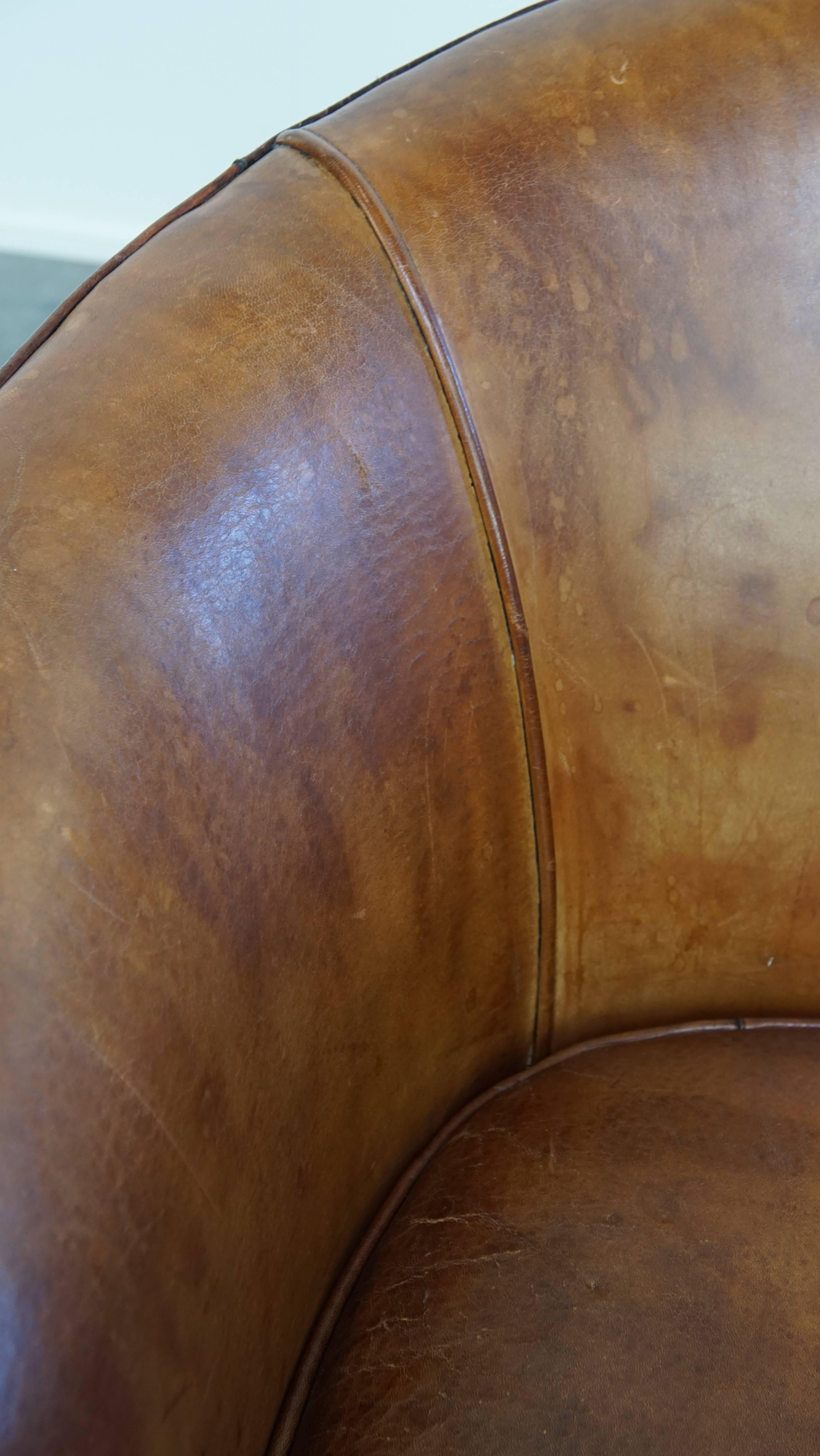 Vintage-Sessel aus Schafsleder im Vintage-Stil von Bart van Bekhoven im Angebot 5