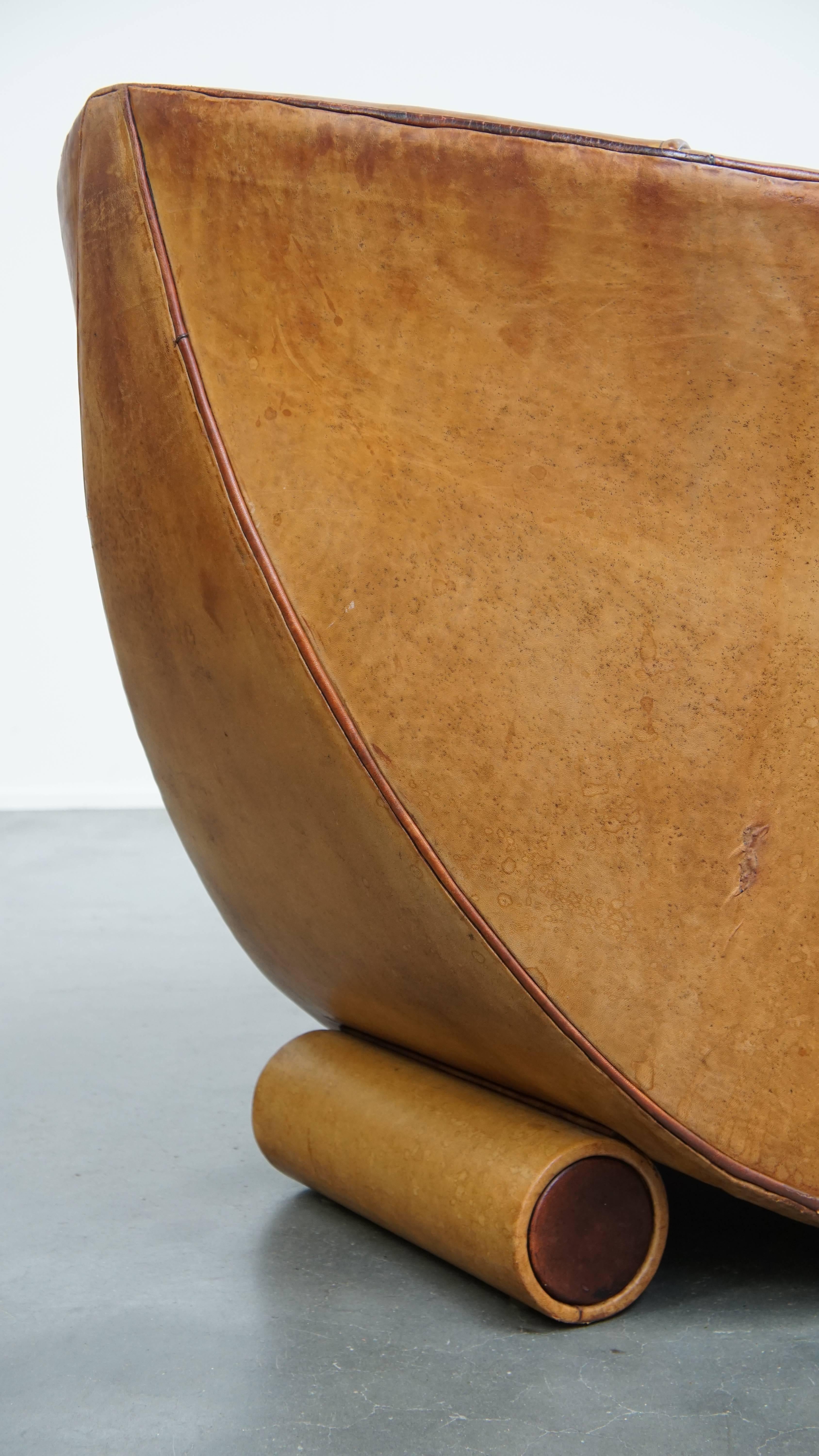Vintage-Sessel aus Schafsleder im Vintage-Stil von Bart van Bekhoven im Angebot 8