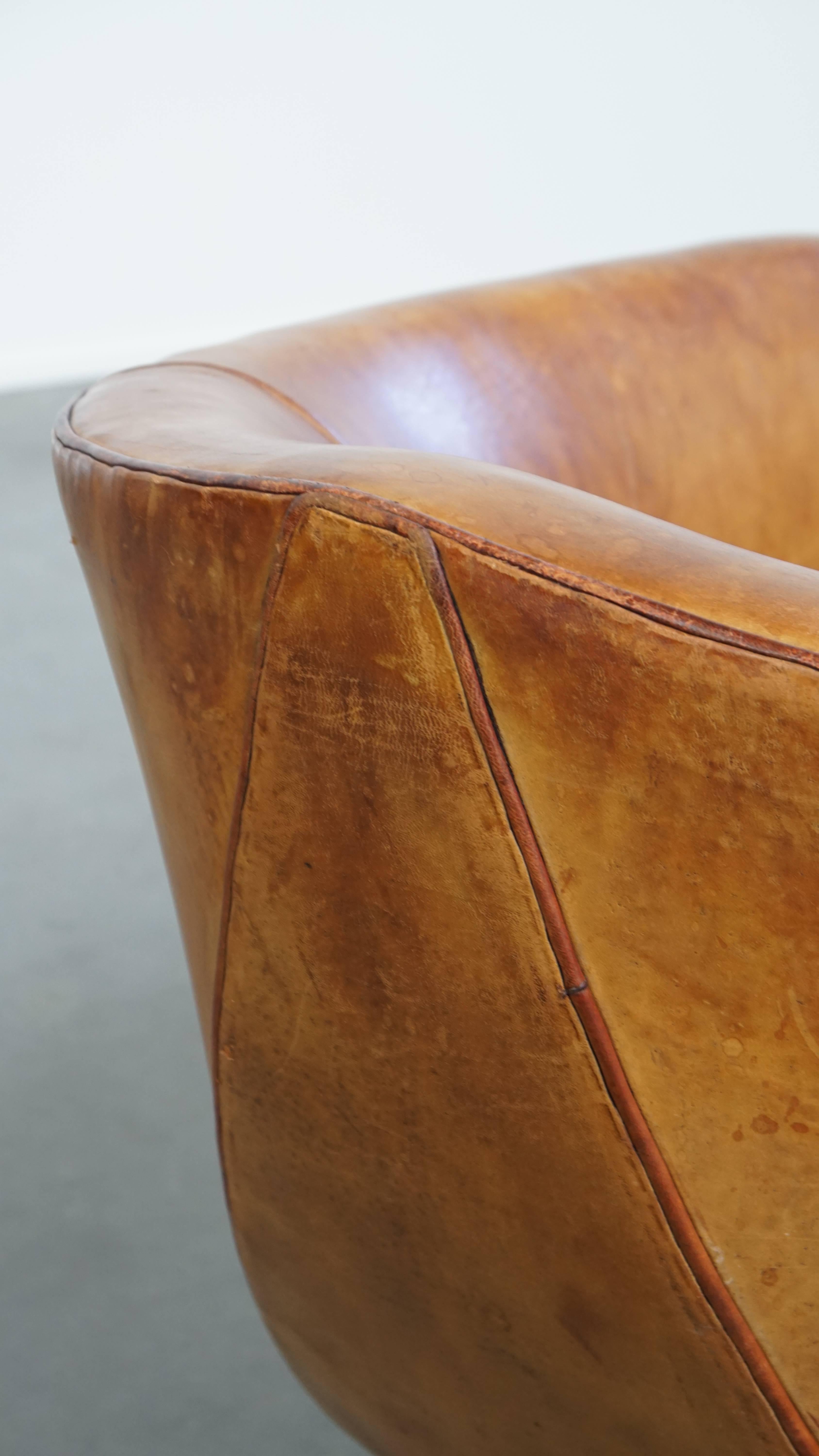 Vintage-Sessel aus Schafsleder im Vintage-Stil von Bart van Bekhoven im Angebot 9