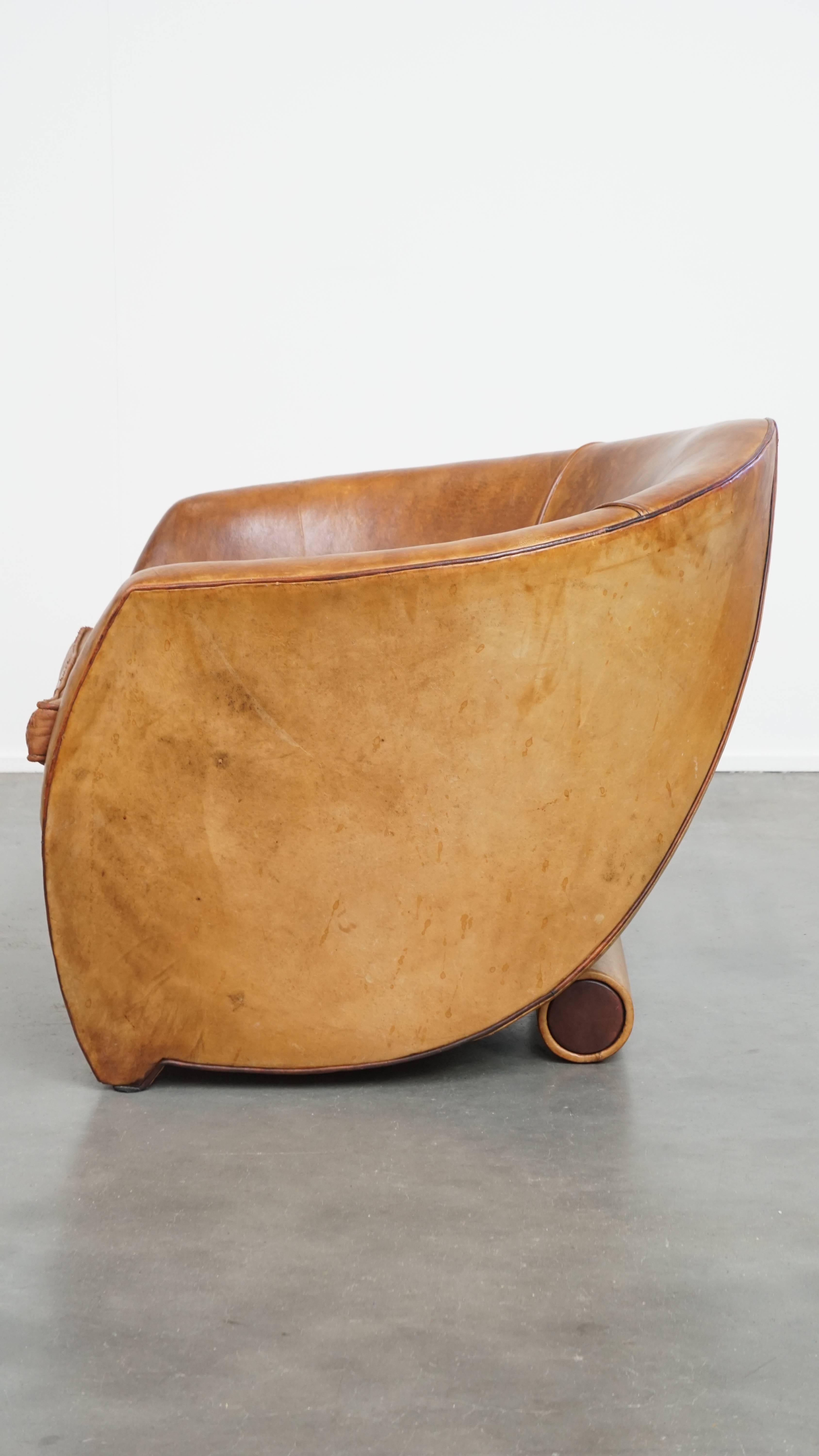 Vintage-Sessel aus Schafsleder im Vintage-Stil von Bart van Bekhoven (20. Jahrhundert) im Angebot