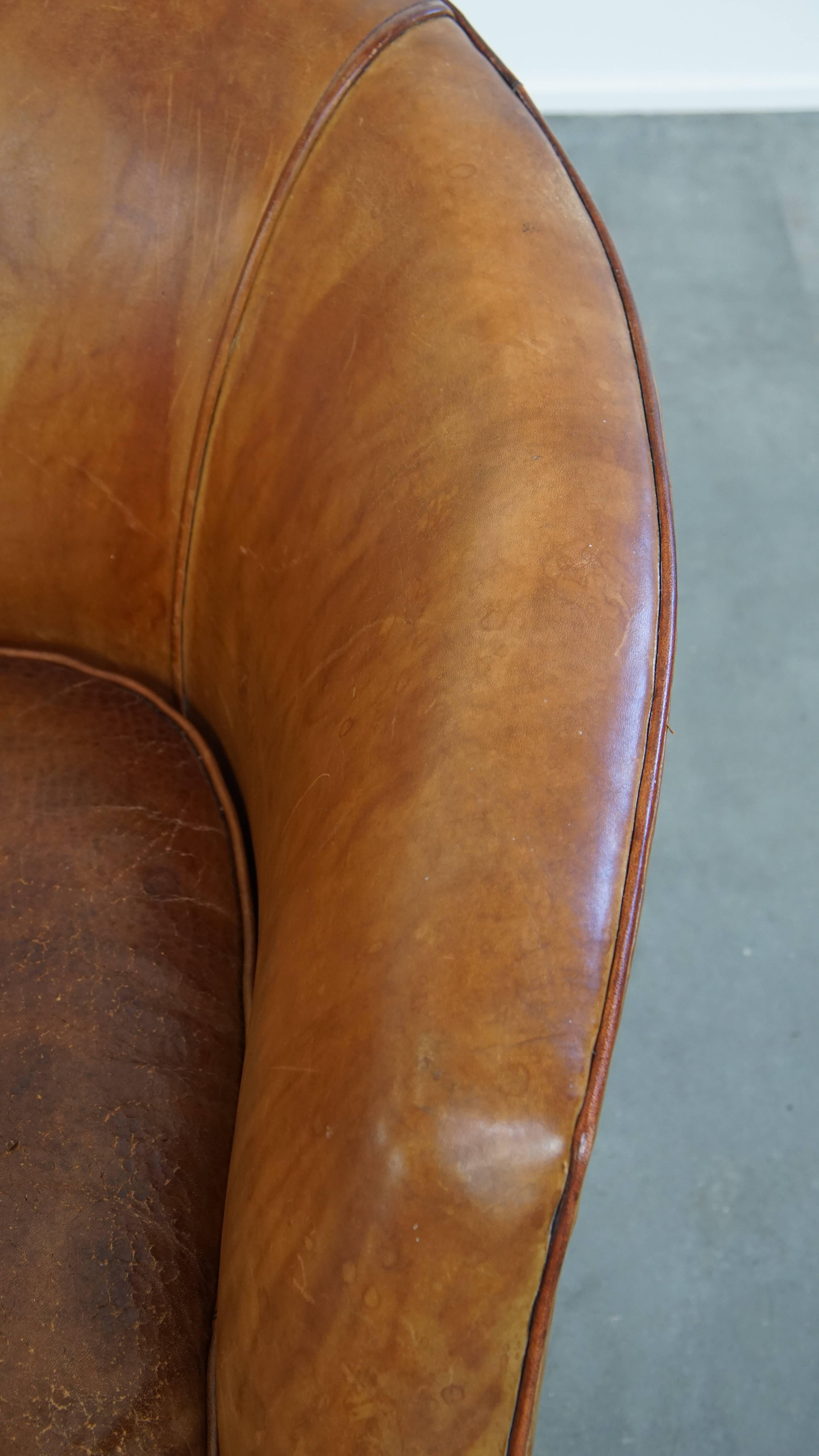 Vintage-Sessel aus Schafsleder im Vintage-Stil von Bart van Bekhoven im Angebot 2