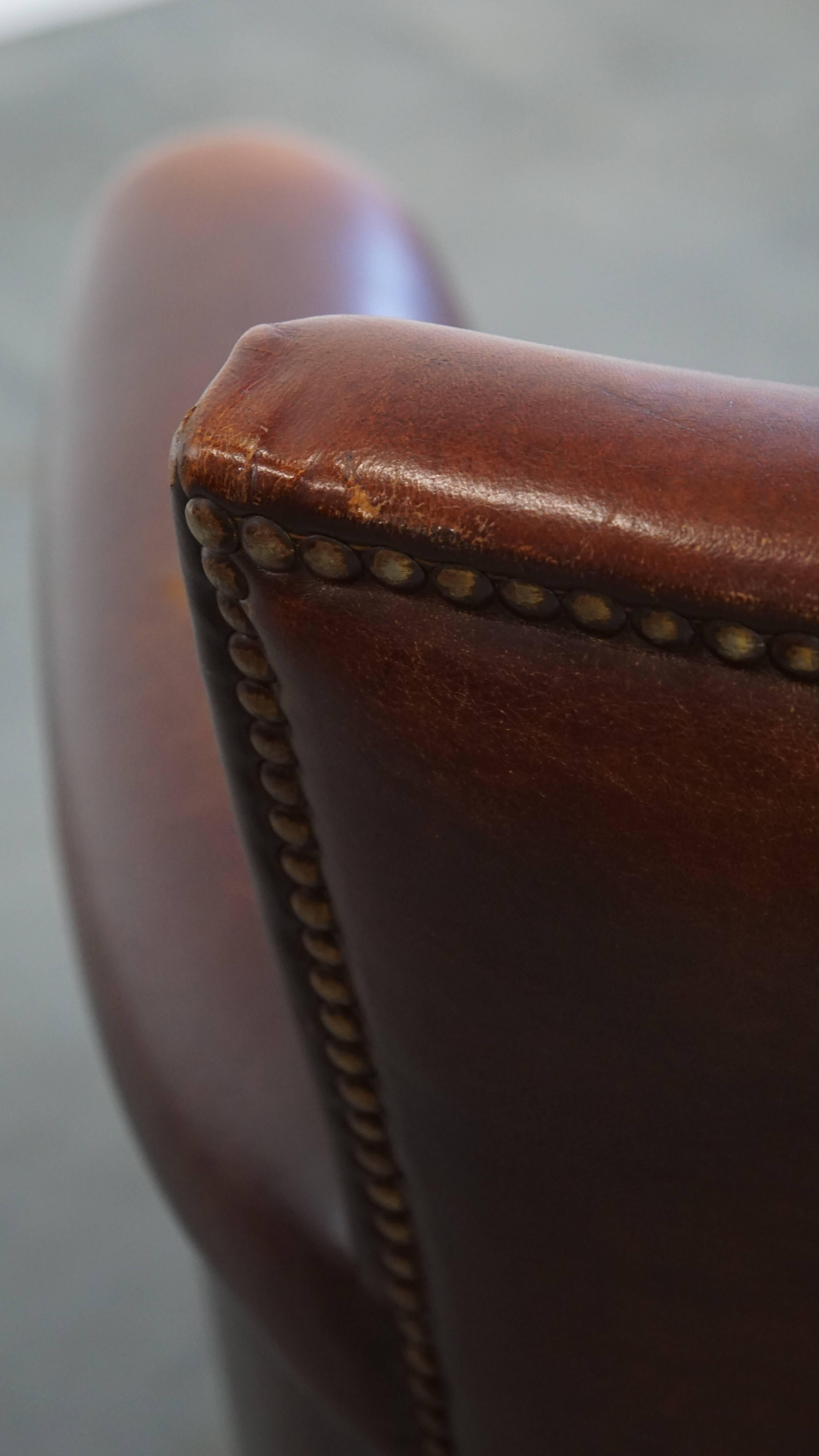 Vintage Schafsfell Leder Sessel im Angebot 8