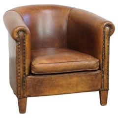 Vintage Sheepskin Leather Club Chair